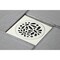 Kingston Brass BSF6360PN Watercourse Floral 4" Square Grid Shower Drain, Polished Nkl BSF6360PN - alternate 3